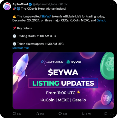 $EYWA by CrossCurve token IDO sold out on AlphaMind